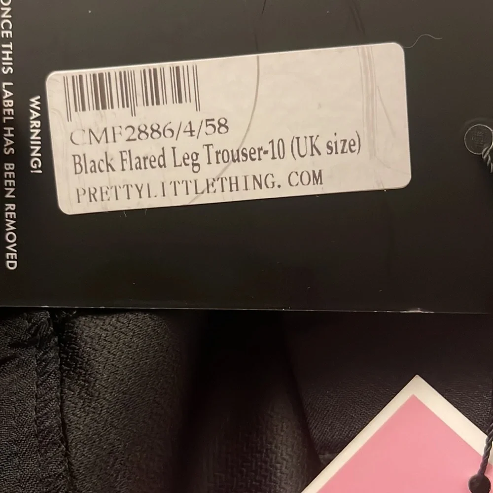 New Black Flared Leg Pants - Picture 5 of 5